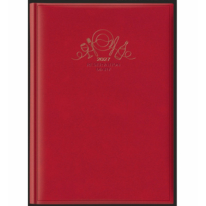 Agenda giornaliera prenotazioni ristoranti 2027 Madrid copertina imbottita rossa - 27-513OT-D10
