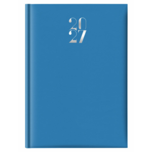 Agenda settimanale 2027 Egadi s/d abbinati copertina gommata A4 azzurro - 27-524FT-C06