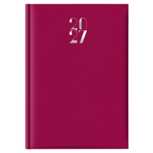 Agenda settimanale 2027 Egadi s/d abbinati copertina gommata A4 rosso rubino - 27-524FT-C21