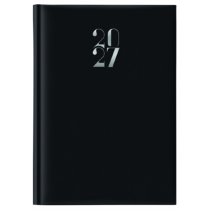 Agenda settimanale 2027 Egadi s/d abbinati copertina gommata 17x24 cm nero - 27-245FT-C01