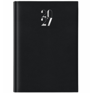 Agenda giornaliera 2027 Egadi s/d separati copertina gommata A4 nero - 27-512FT-C01