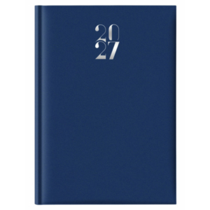 Agenda settimanale 2027 Egadi s/d abbinati copertina gommata A4 blu - 27-524FT-C10