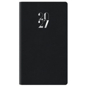 Agenda settimanale 2027 Egadi copertina gommata 8x14 cm nero - 27-125FT-C01