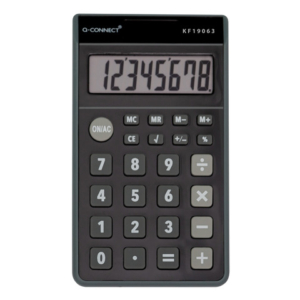 Calcolatrice tascabile Q-Connect a doppia alimentazione in ABS 8 cifre - KF19063