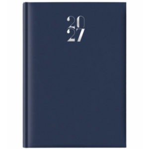 Agenda giornaliera 2027 Egadi s/d separati copertina gommata A4 blu - 27-512FT-C10