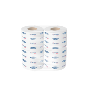 Carta igienica fascettata 2 veli Bulkysoft Active Clean in pura cellulosa bianco - 24 conf. da 4 rotoli cad.