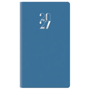 Agenda settimanale 2027 tascabile Egadi copertina gommata 8x14 cm azzurro - 27-125FT-C06