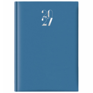 Agenda giornaliera 2027 Egadi s/d separati copertina gommata A4 azzurro - 27-512FT-C06